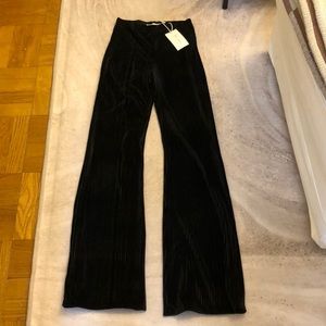 Black Velvet High Waisted Flares